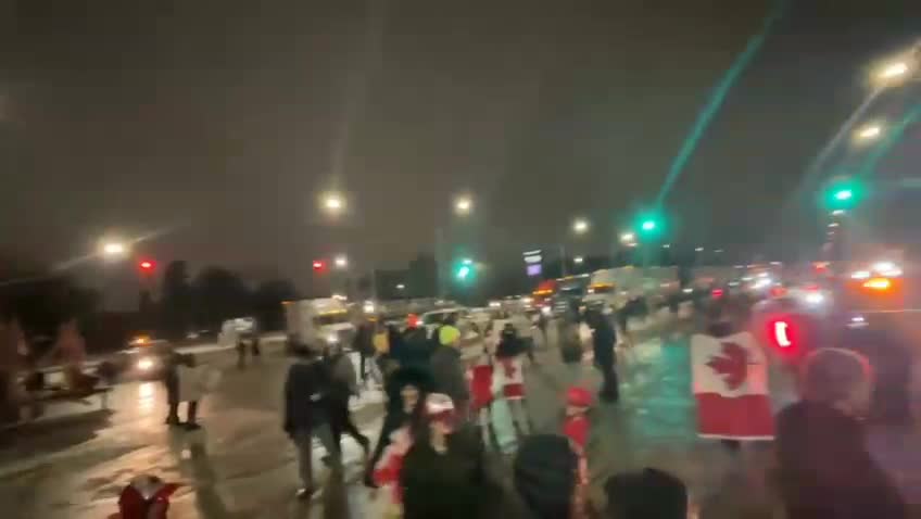 Freedom Convoy in Windsor, Ontario