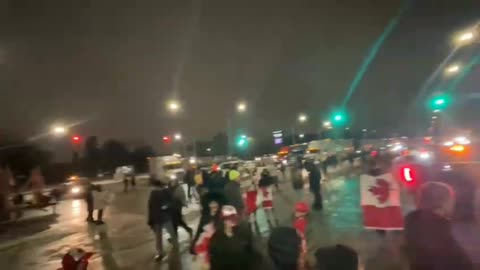 Freedom Convoy in Windsor, Ontario