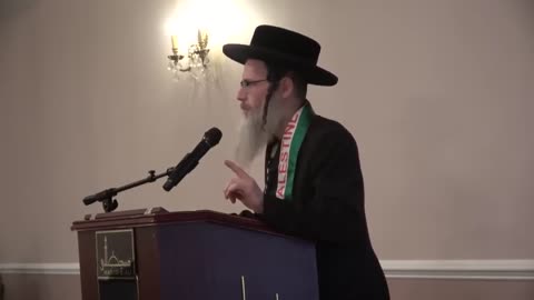 Rabbi Dovid Feldman speaking in Islamic Mosque in solidarity with Gaza and his view on Zionism