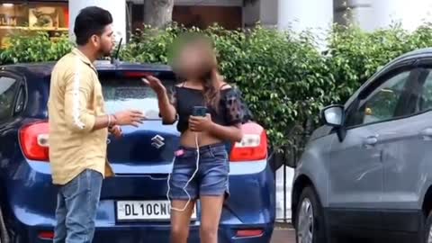 Prank on a girl in india