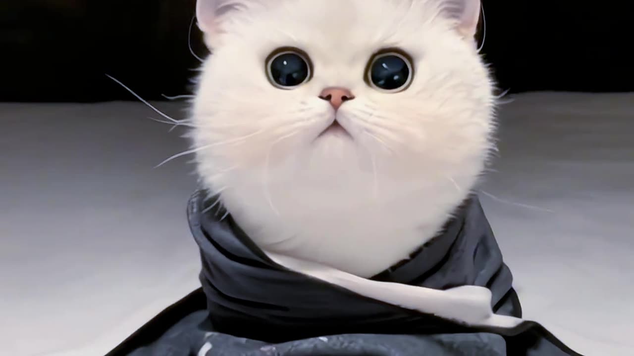 😹 Is This Kitten's Head Perfectly Round?! Geometry Cat Strikes Again! 🎯 #ChubbyKitty