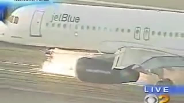 Plane landing gear ⚙ fail during landing time