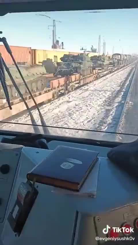 T-72B3 tanks, MT-LBs, ZSU-23-4 Shilkas, BMP-2s, and trucks.