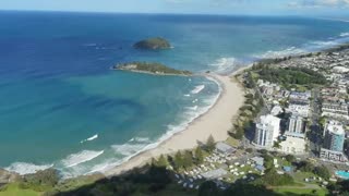 The panoramic view of Tauranga from Mt Maunganui