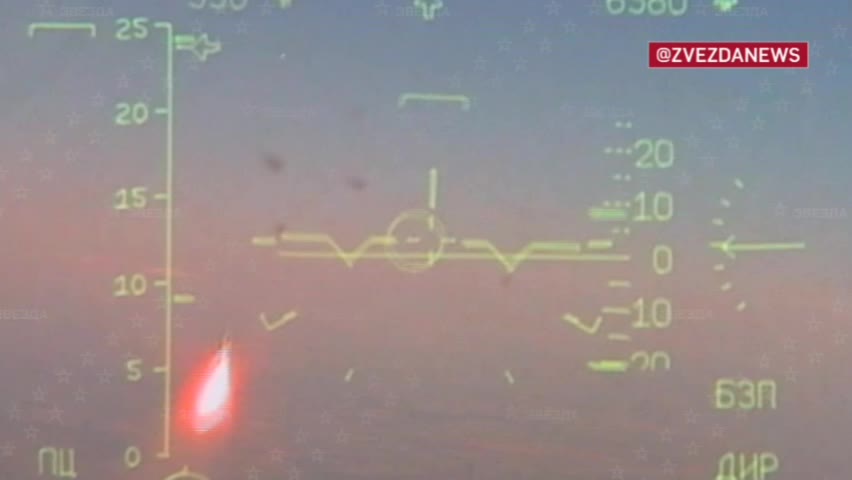 Ukraine War - Strike with a Kh-29 missile from a Su-34 of the Russian Aerospace Forces