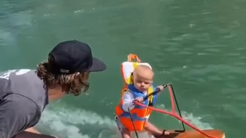 6 Month old Baby surfing