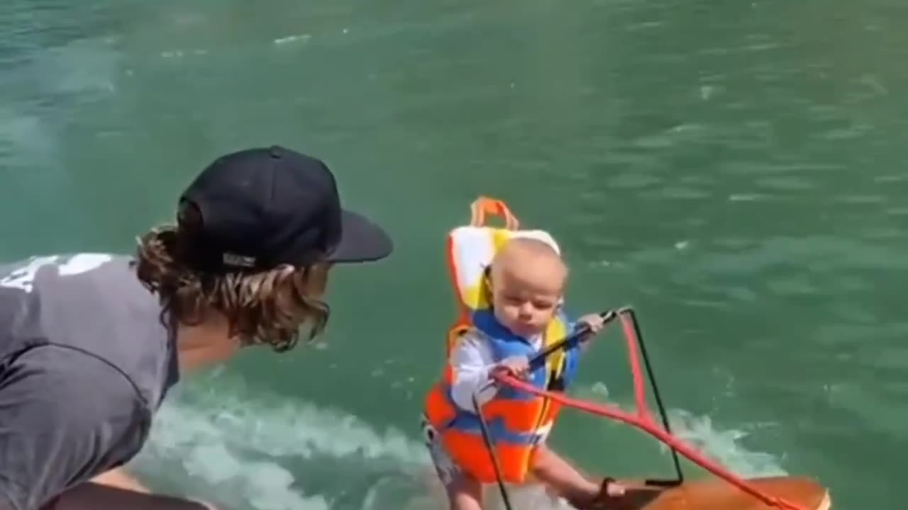 6 Month old Baby surfing