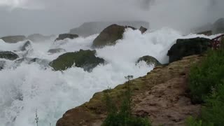 Experience hurricane force winds and rain in Niagara