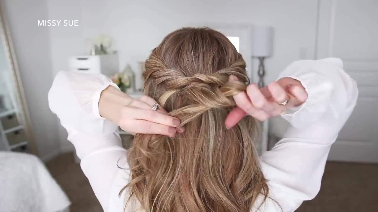 Half Up Twist Braid Knot - Missy Sue