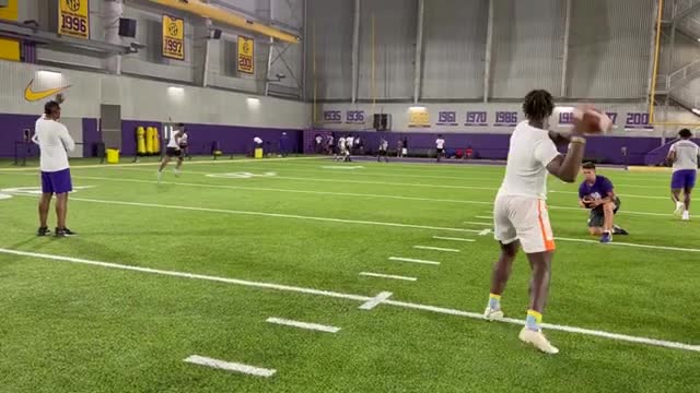 2024 WR Kylan Billiot at LSU Camp