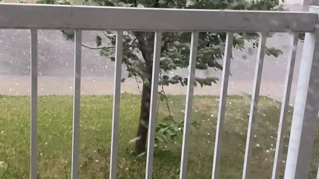 Golf Ball Hail Rains Down in Calgary