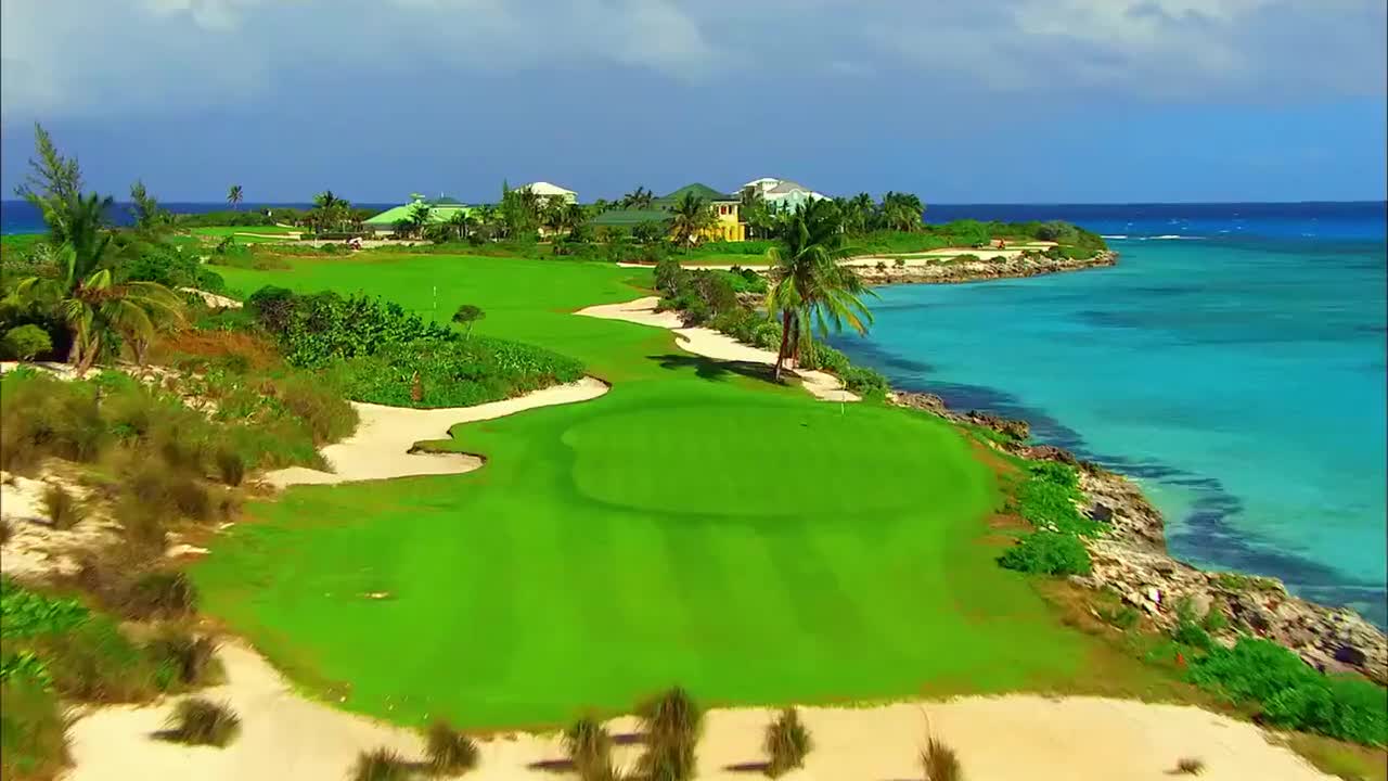 Multiple Panning shots of a Golf Course