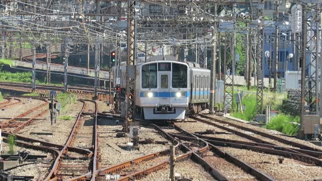 Train down the line waiting