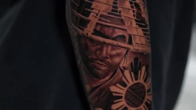 Here’s my first attempt at incorporating tribal into my realism tattoos 😅