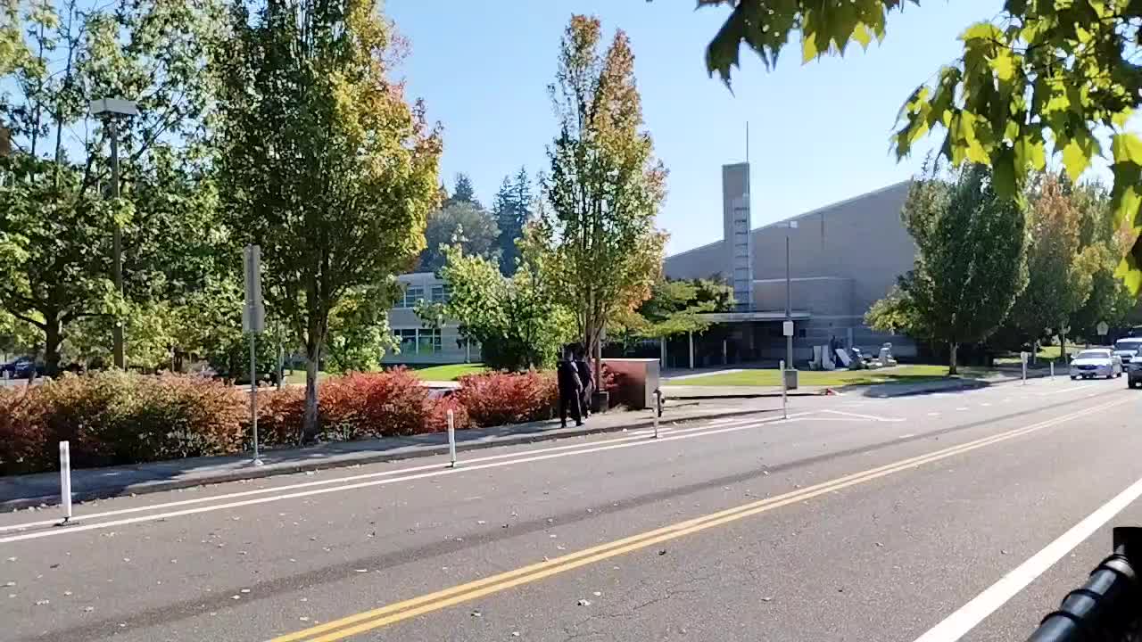 Trolling Cops and Democrats at a Joe Biden event in Portland