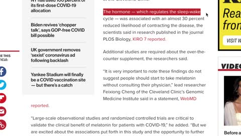 Melatonin could be helpful against Covid-19