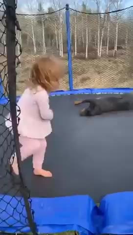Trampoline jumping for fun