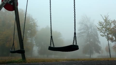 Dew drops on the swing