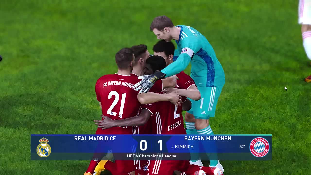 Real Madrid 0-1 Bayern Munich J.Kimmich Goal UEFA Champions League Soccer Gameplay