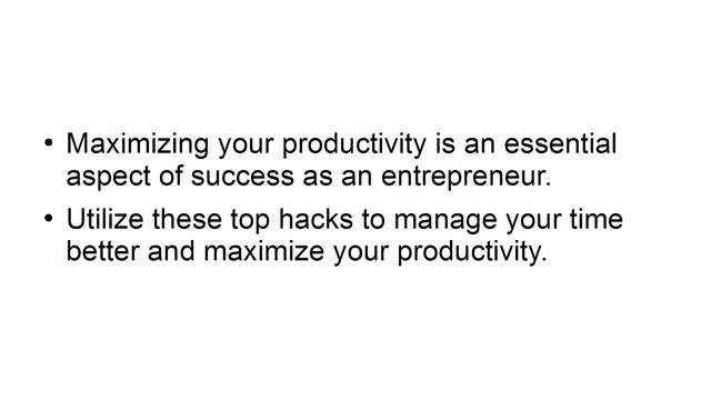 Top Hacks for Maximizing Productivity