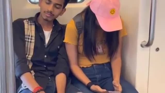 SLEEPING ON STRANGERS IN THE METRO PRANK PART2 classyaryan shorts prank romantic_360p.mp4.webm