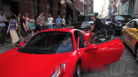 The Ferrari Owner and the Police Officer😮😨