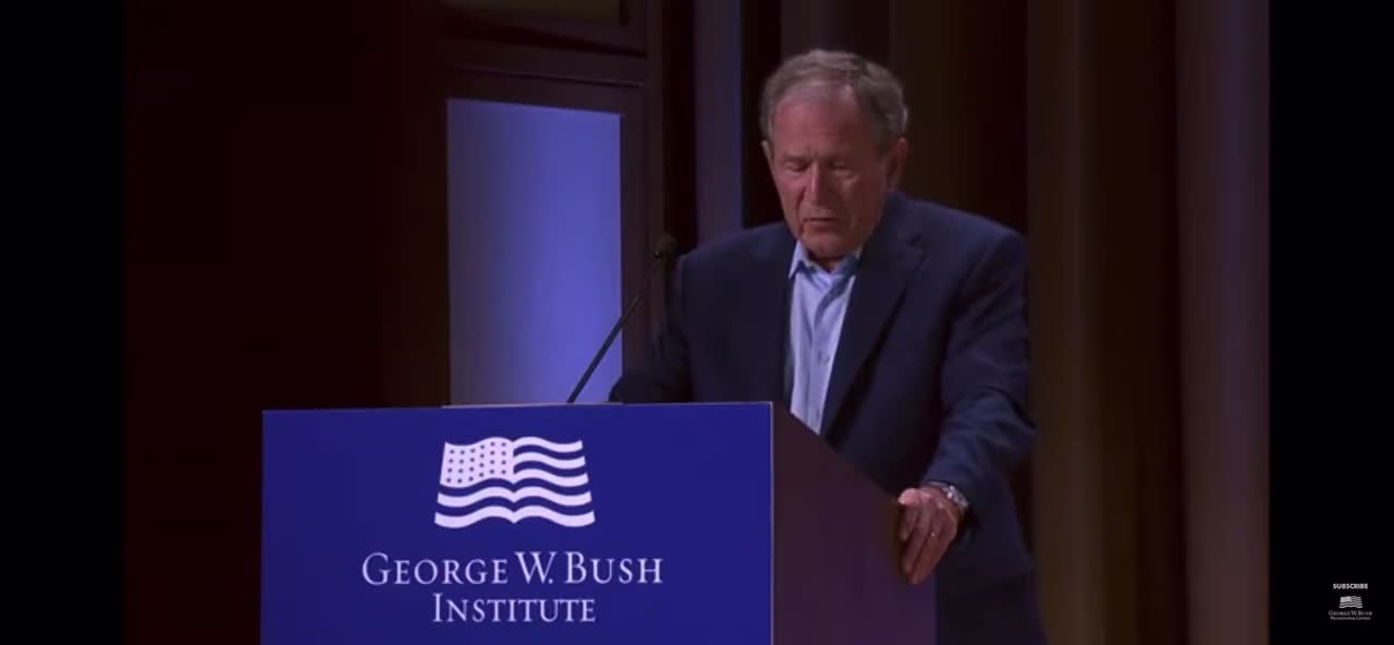 George W. Bush Inadvertently Condemns “Unjustified and Brutal Invasion of Iraq”