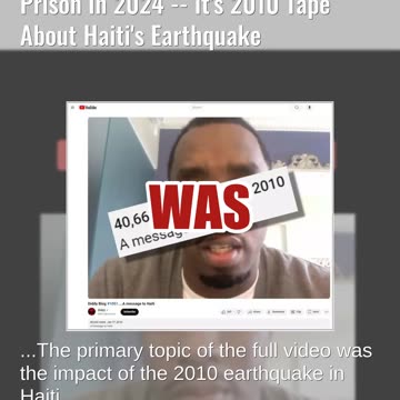 Fact Check: Video Does NOT Show Sean 'Diddy' Combs Speaking From Prison In 2024 -- It's 2010 Tape