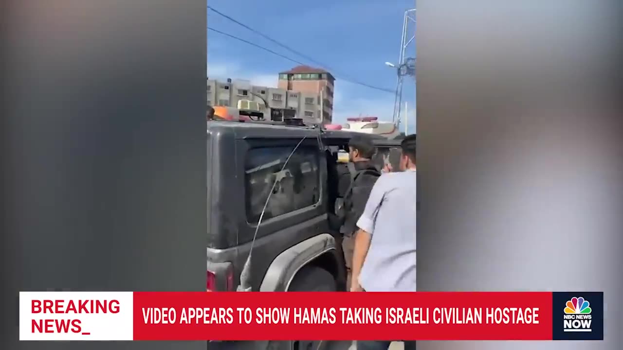 Video appears to show Hamas taking Israeli civilian hostage 1.0 min