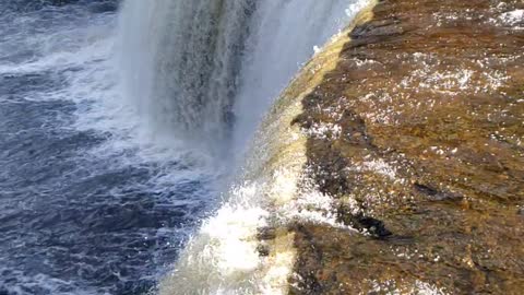 Slow Motion Tequamenan Falls UP MI