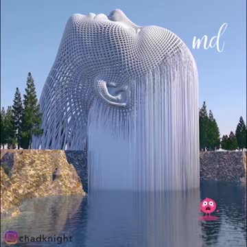 This waterfall sculpture is amazing, the way the water falls is so soothing!