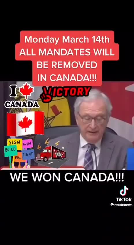 CANADA WINS!!! ALL MANDATES GONE!!!