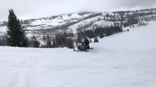 Sledding up hill