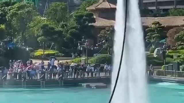 One of the performances in the Chinese amusement park