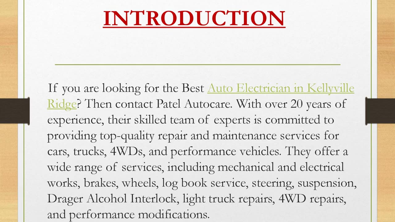 Best Auto Electrician in Kellyville Ridge