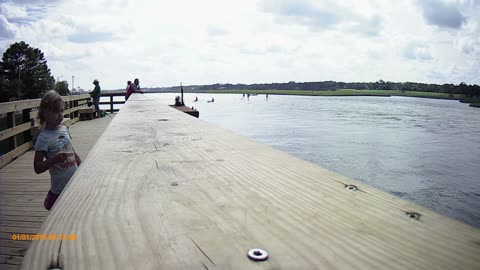 Little River, sc crabbing dock hyperlapse