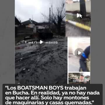 Il nazista ucraino soprannominato 'Botsman' pubblica la registrazione di Bucha sul suo canale Telegram il 2 aprile,dove uno dei militari chiede ad altri se "ragazzi senza bende blu" possono essere uccisi