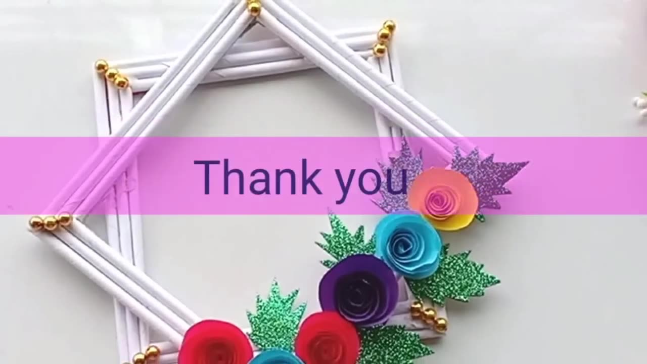 DIY SIMPLE HOME DECOR WALL DECORATION HANGING FLOWER PAPER CRAFT IDEAS - PAPER CRAFT