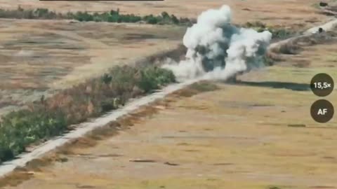 Artillery Strikes a Group of Ukrainian Infantry