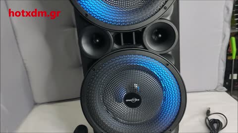 😍GTS-1569 8x2 ιντσών διπλά ηχεία Karaoke ασύρματο Bluetooth 59 ευρώ😍