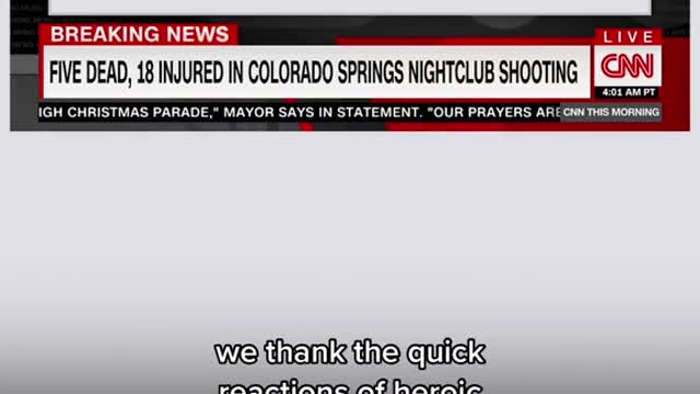 Five dead, 18 injured in shooting at a gay nightclub in Colorado