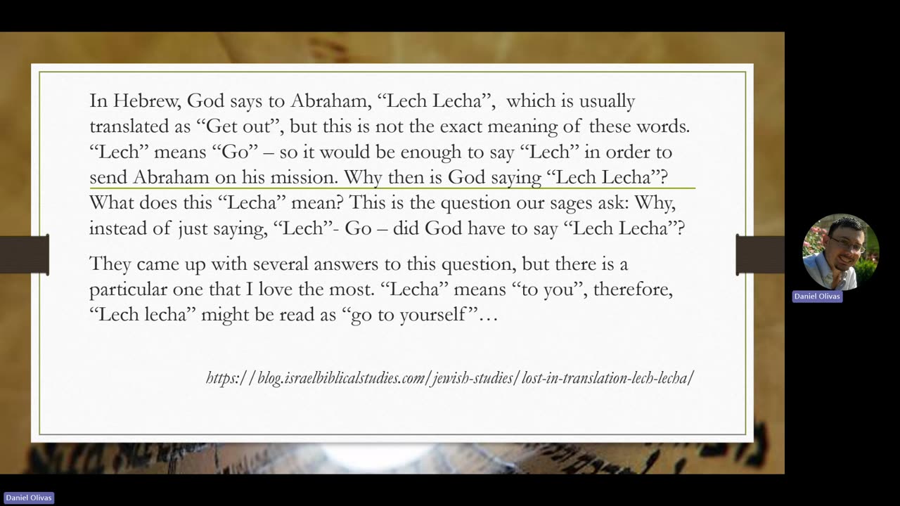 Parshat Lech Lecha - 2024