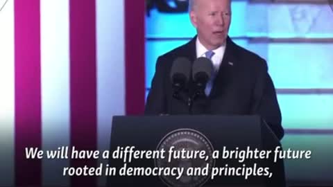 Biden says Putin cannot win in Ukraine and cannot remain in power