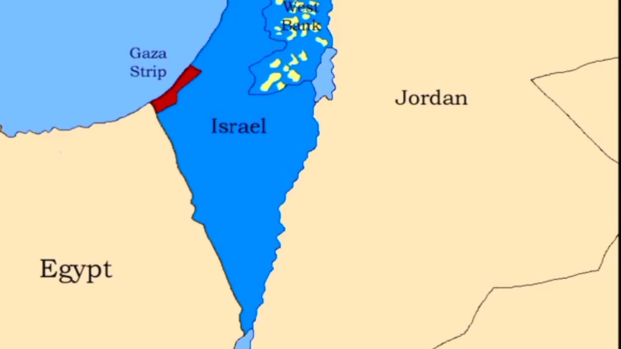 Israel & Palestine map history every year.