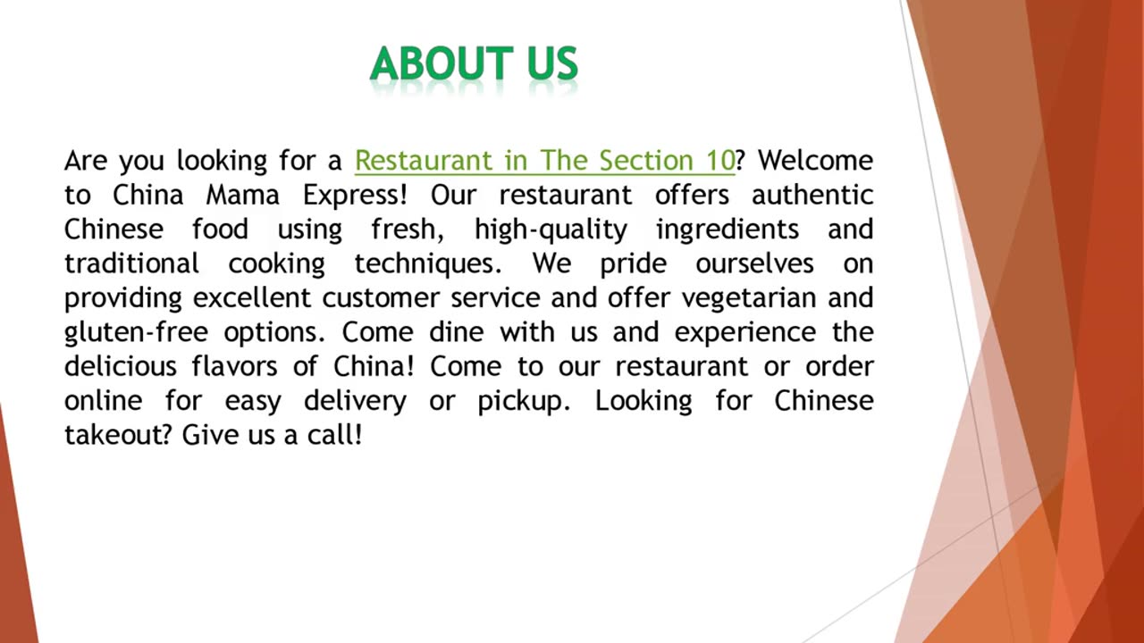 Are you looking for a Restaurant in The Section 10?