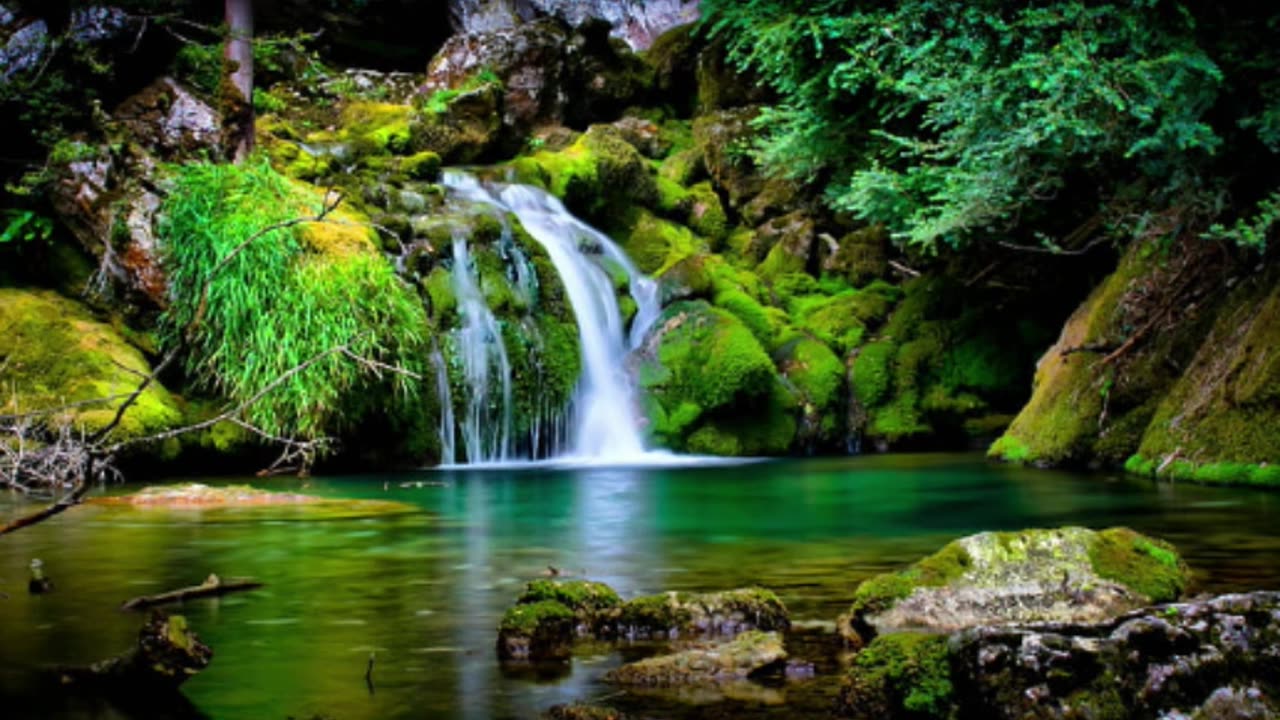 Listen to soothing sound of waterfall Focus on studies, work and Meditate