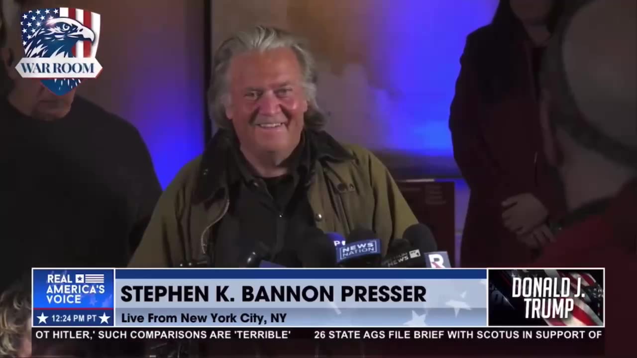 Steve Bannon press conference interrupted