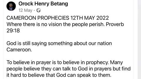 Prophecy confirmation