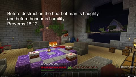 Minecraft Bible Verse of the Day Proverbs 18:12