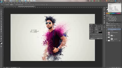 How to Photoshop tutorial - Splatter + Dispersion photo manipulation